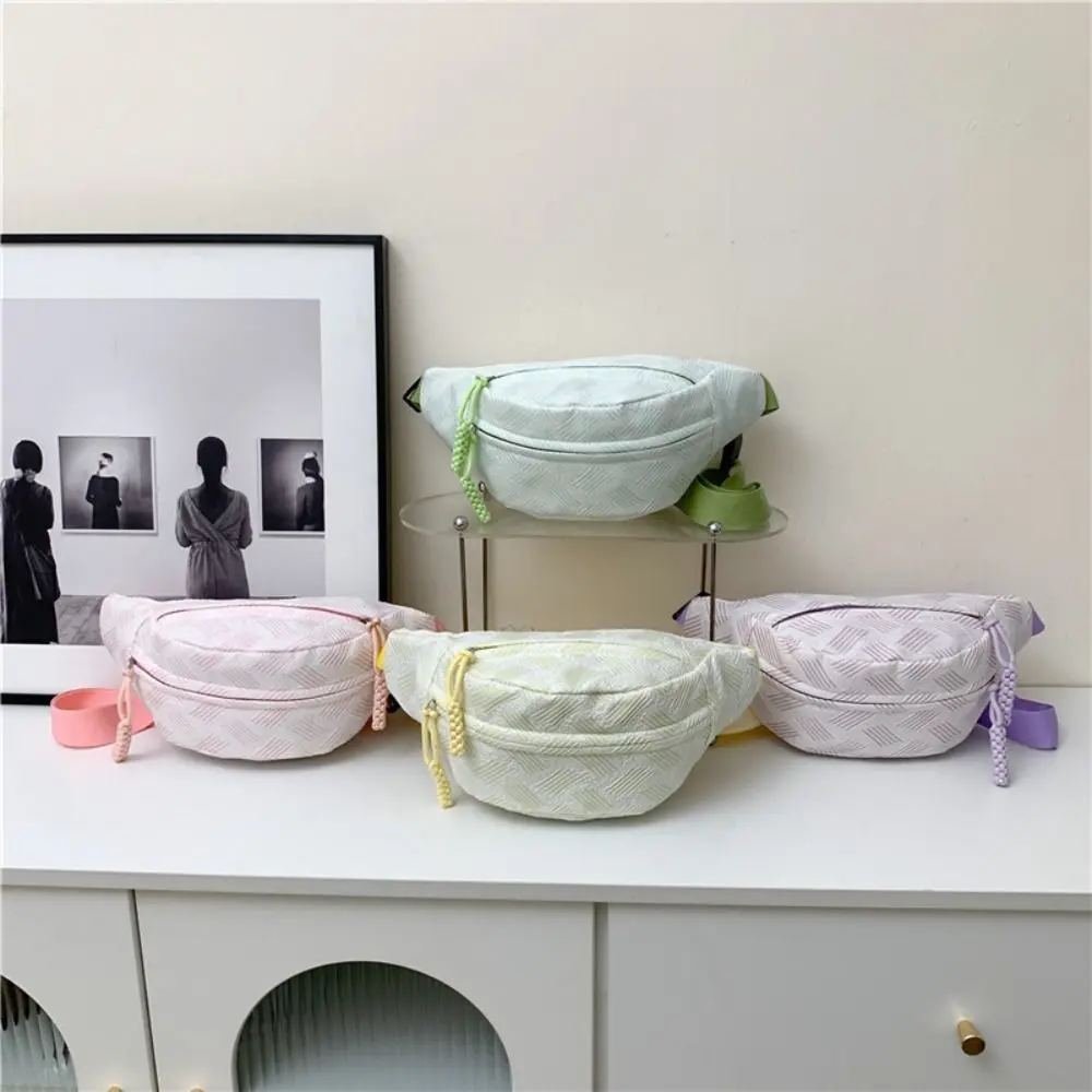 

Fanny Packs Strip Chest Bag Crossbody Bag Korean Style Crossbody Waist Pack Large Capcity Half Moon Bag Running Waist Bag