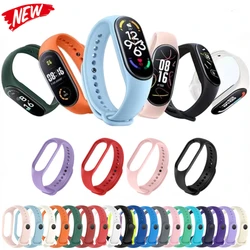 Silicone Strap For Xiaomi Mi Band 7 6 5 4 3 Wristband Mi Band 7 6 5 Bracelet Replacement Sport Watchband For Miband 7 6 3 Belt