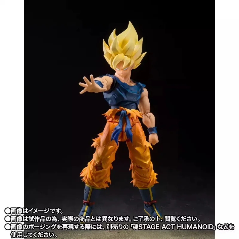 Bandai SHF Super Saiyan Son Goku Warrior in Angry Pose Articulated Action Figure Desktop Collectible Ornament Doll Gift view 3