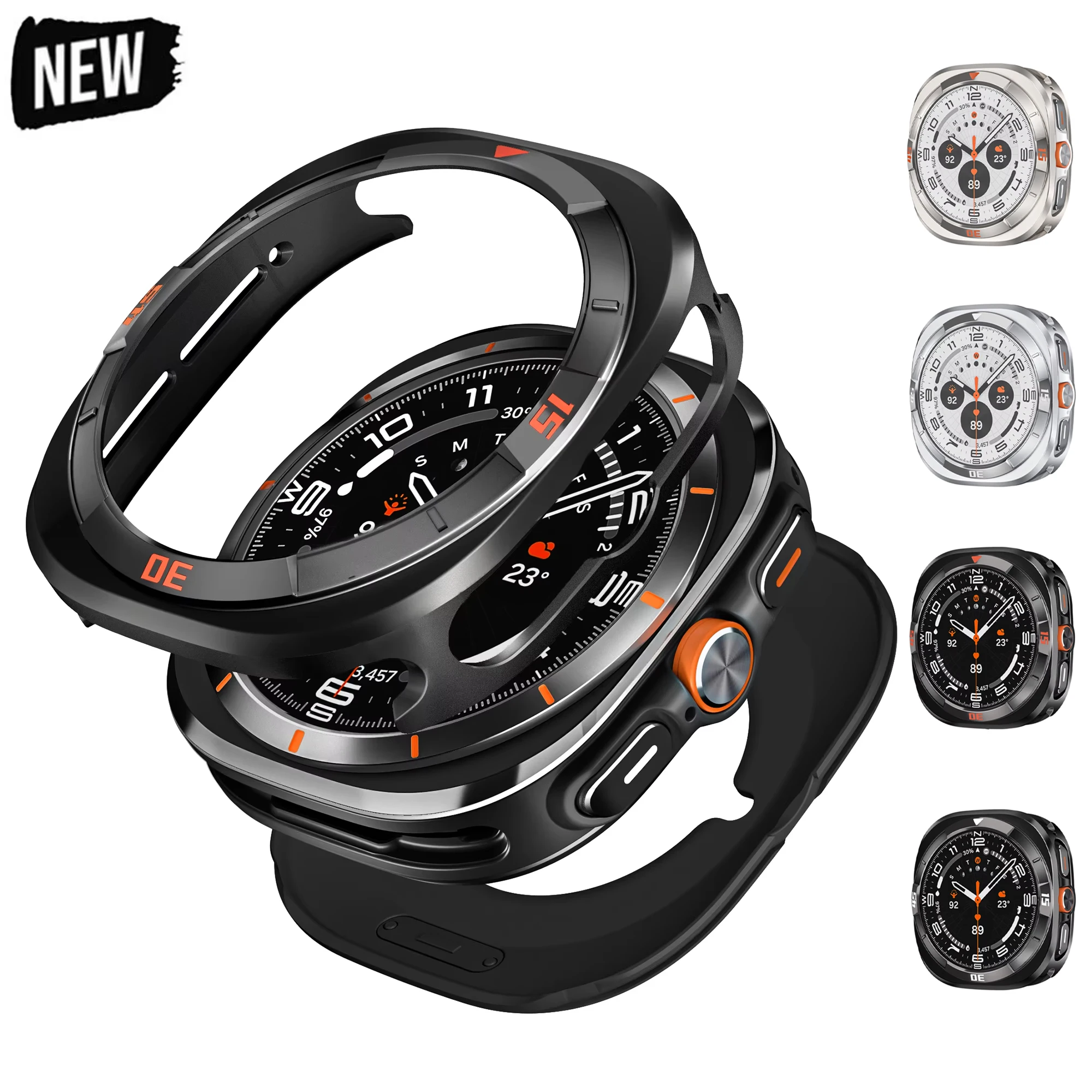 Protective Case for Samsung Galaxy Watch 7 Ultra 47mm Hard PC Bumper No Screen Film for Galaxy Watch 7 Ultra Cover Accessories