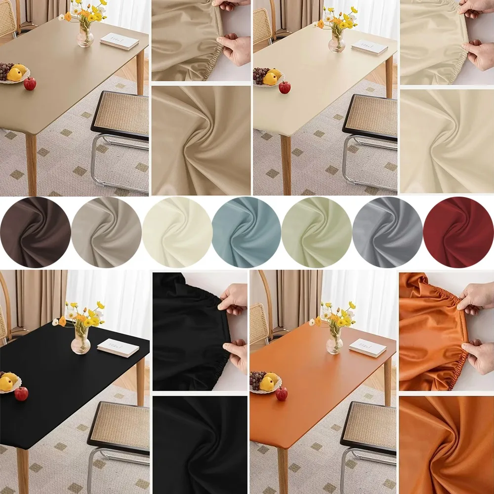 

Tablecloth Waterproof and Oil Resistant Scratch Resistant High Elasticity Easy To Maintain Table Cloths for Dining Table Leather