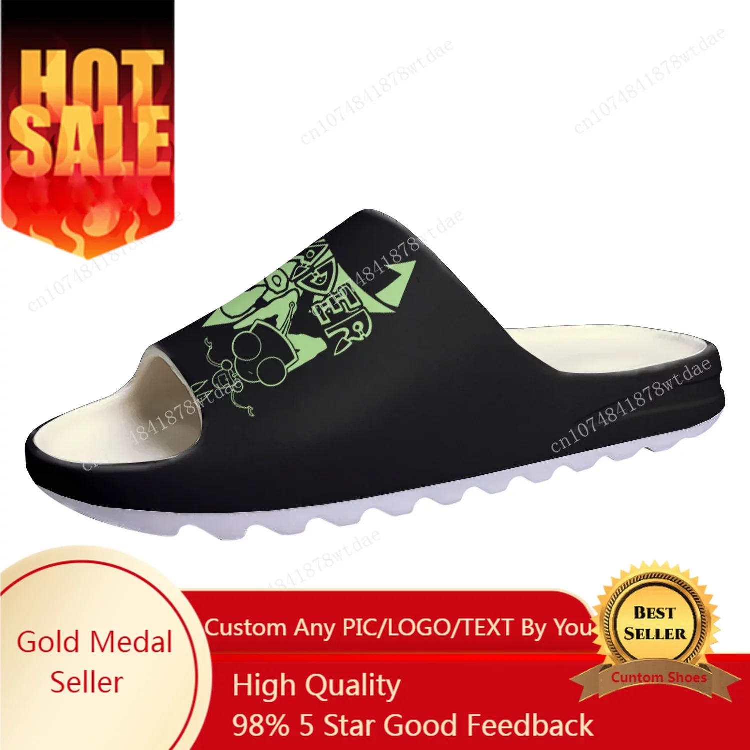 

Zim Soft Sole Sllipers Mens Womens Teenager Home Clogs Invader Anime Cartoon Manga Step In Water Shoes On Shit Customize Sandals