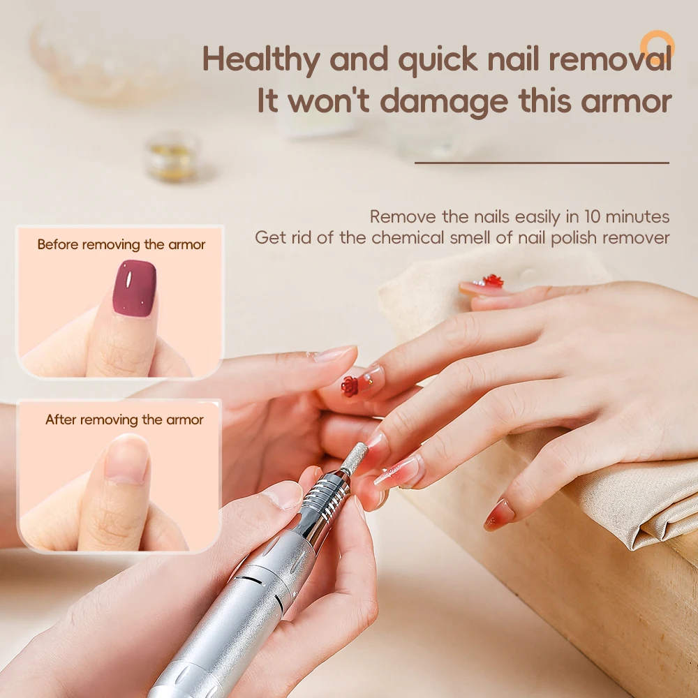 Taladro de uñas portátil eléctrico profesional de 45000RPM, lima lijadora de uñas recargable de poco ruido para herramienta de salón de manicura