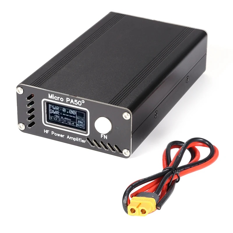 Micro PA50-3 Third Generation Portable 50W 3.5MHz-30MHz RF Shortwave Power Amplifier LPF Filter OLED Display