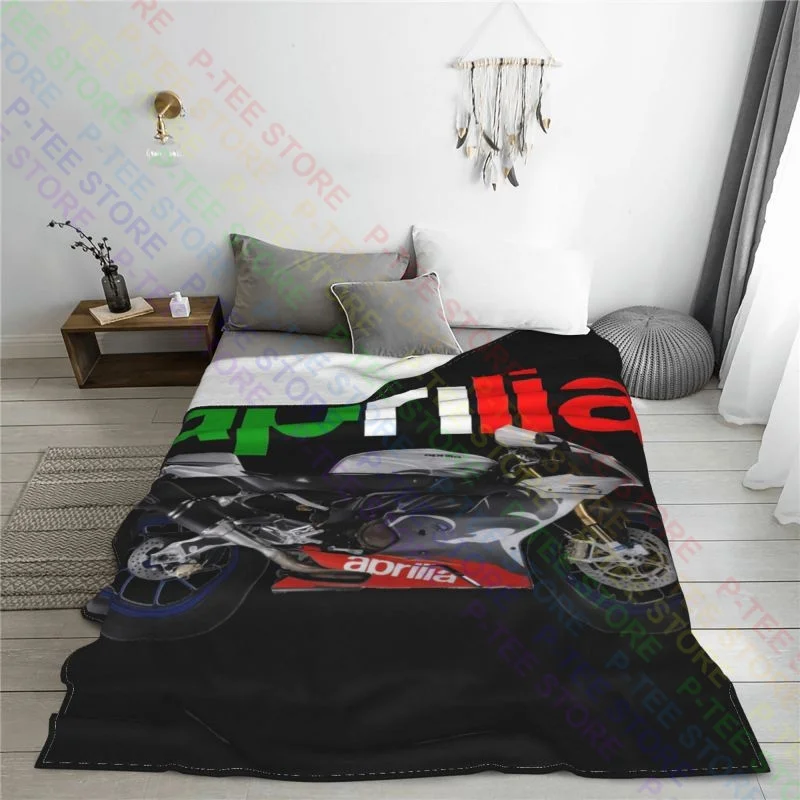 Aprilla Rsv 1000 R Motorcycle Bike Logo Blanket Autumn For Bed Lightweight Sofa Dedicated Machine Washable