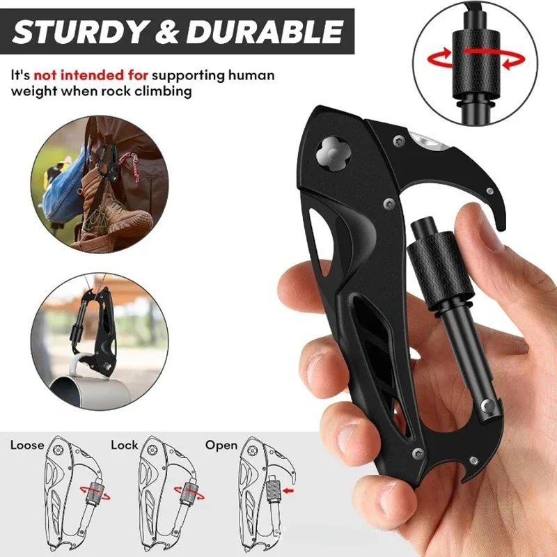 Многофункциональный складной нож с пряжкой для альпинизма EDC, портативные карманные ножи, многоцелевой инструмент для выживания в кемпинге
