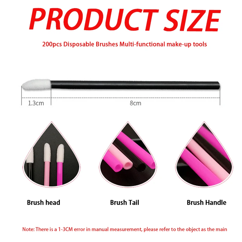 100 Stuks Wegwerp Lip Borstel Wimper Make-Up Kwasten Lash Extension Mascara Applicator Lipstick Wands Set Cosmetische Makeup Tools