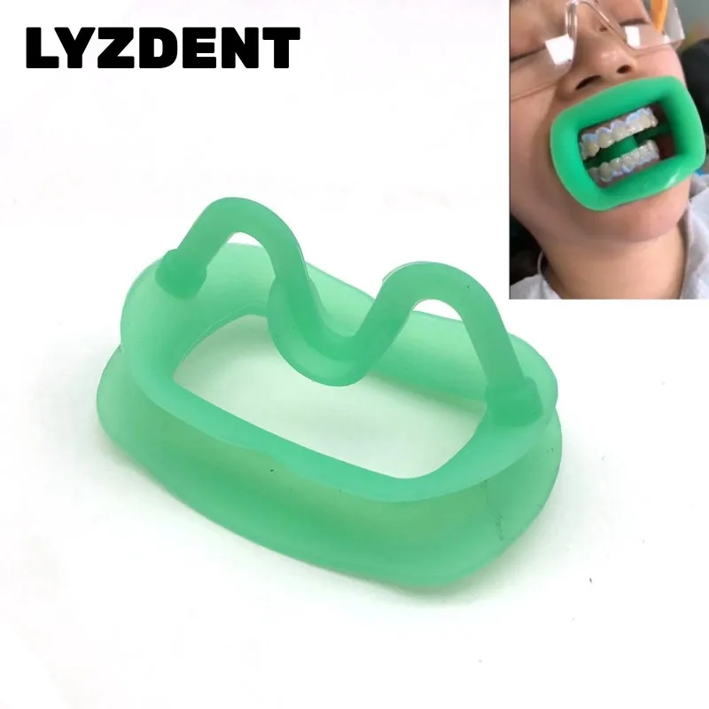 LYZDENT Dental Orthodontic Retracor Tooth Intraoral Lip Cheek Retractor Mouth Opener Soft Silicone Cheek Expand Dental Tools