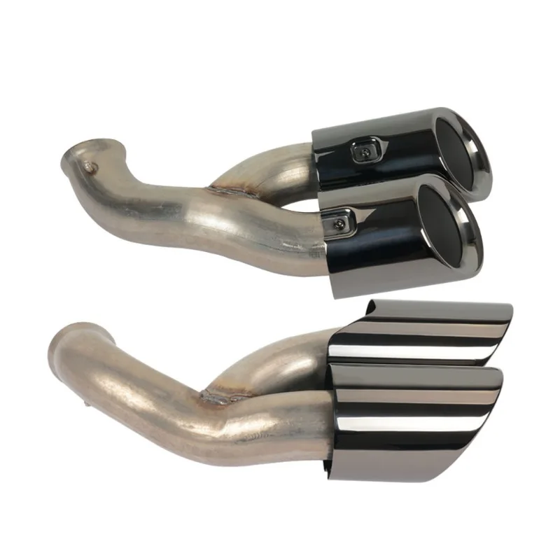 Car modification accessories are suitable for 15-17 years Cayenne exhaust pipe single-layer four-out stainless steel tail throat