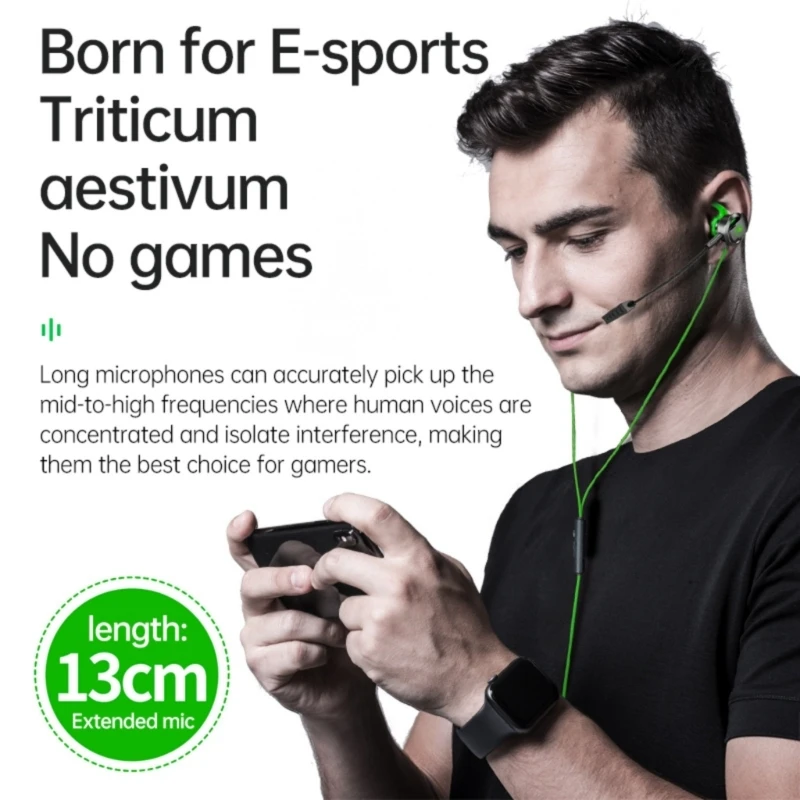 3,5-mm-In-Ear-Kopfhörer, kabelgebundene Gaming-Kopfhörer mit steckbarem Boom