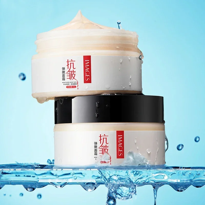 Crème hydratante pour le visage à six peptides, soin de la peau élastique anti-déformable, facile à absorber et à hydrater