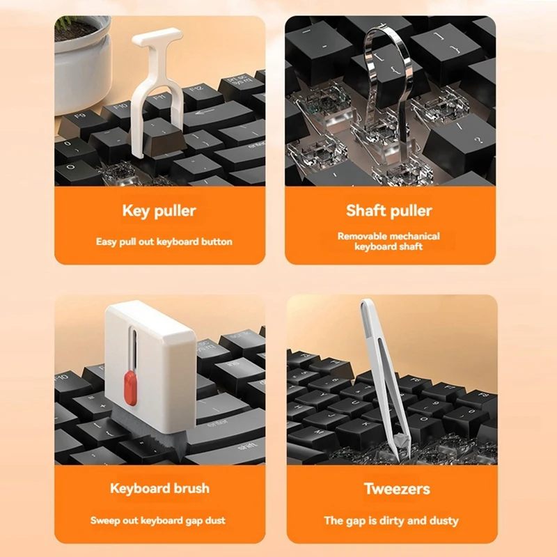 Set Alat Pembersih Digital 32 In 1 Headphone Kamera Ponsel Multifungsi Sikat Pembersih Keyboard Kit Penghilang Debu A