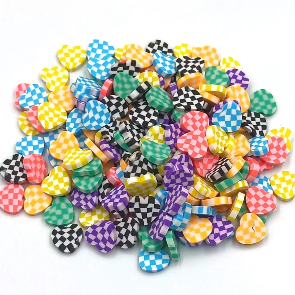 

500g/lot Polymer Hot Clay Slices Sprinkles Lovely 10MM Mosaic Heart Confetti for Crafts Making, DIY