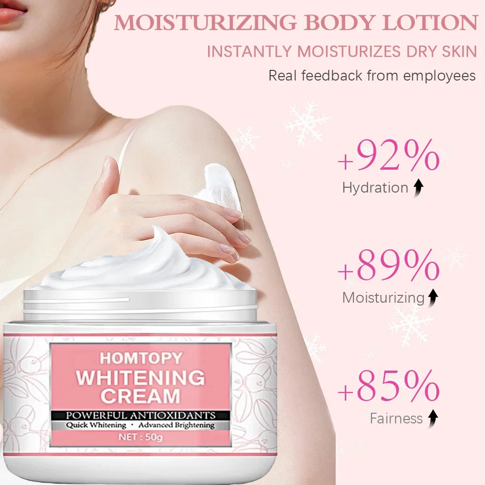 Crème Hydratante Corporelle Zones Intimes Aisselles Genoux Fesses Éclaircissante Anti-Mélanine Imperméable Nourrissante