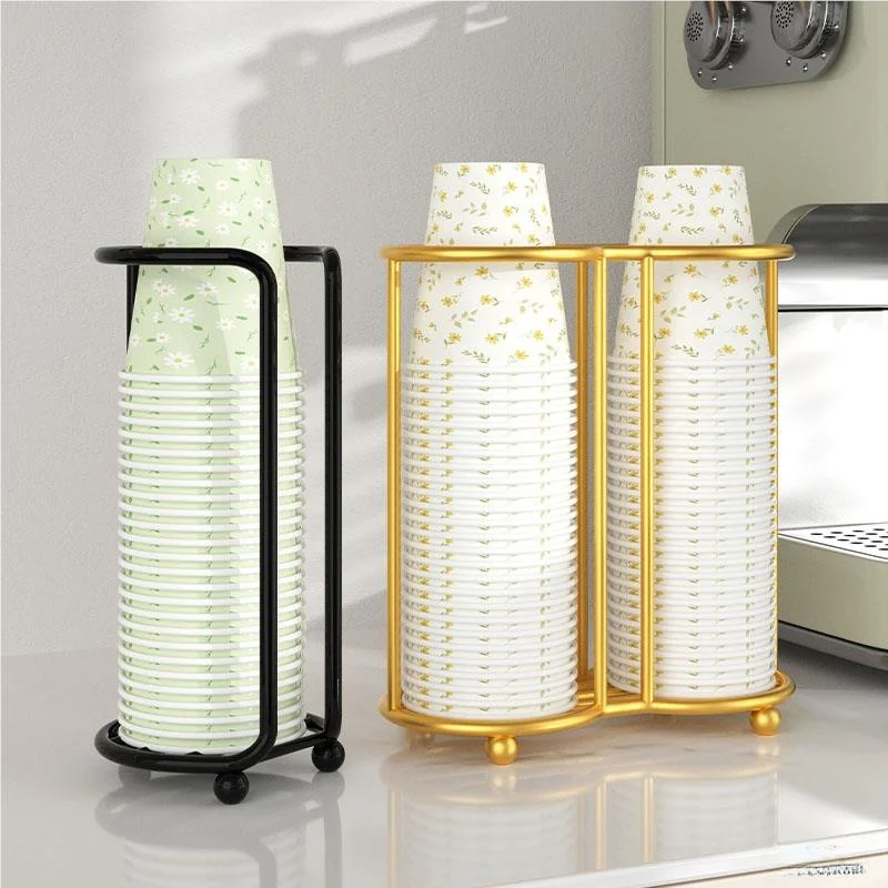 

Disposable Cup Holder Iron Art Paper Cup Ra Kitchen Storage elf Water Cup Stand Household Organizer Utili Tool Accory