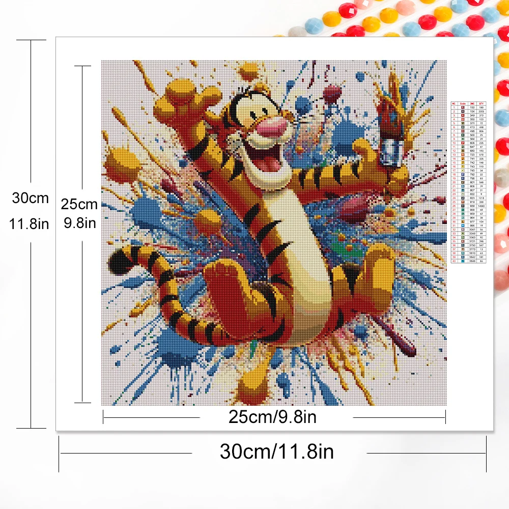 Disney 5D DIY Diamond Mosaic Cartoon Tigger Rhinestones Painting Diamond Embroidery Animal New Arrival Home Decor