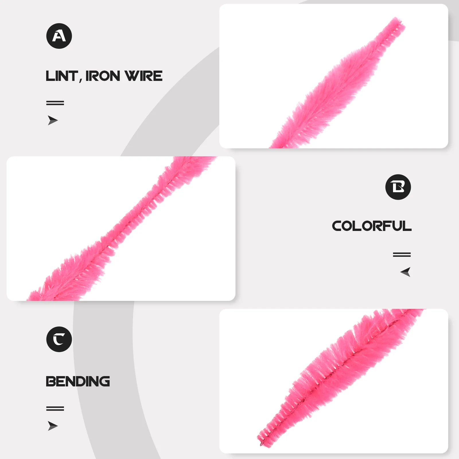 วัสดุงานฝีมือสร้างสรรค์ 100 ชิ้น อุปกรณ์ DIY สำหรับเด็ก เครื่องมือทำมือ แท่งงอได้ อุปกรณ์งานฝีมือเพื่อการศึกษาสำหรับเด็ก