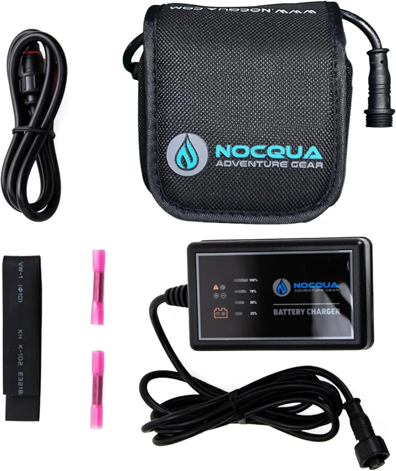 Pro Power Water-Resistant Battery and Charger Kit - Compatible with GPS, Depth and Fish Finders, and Most 12V Electronics