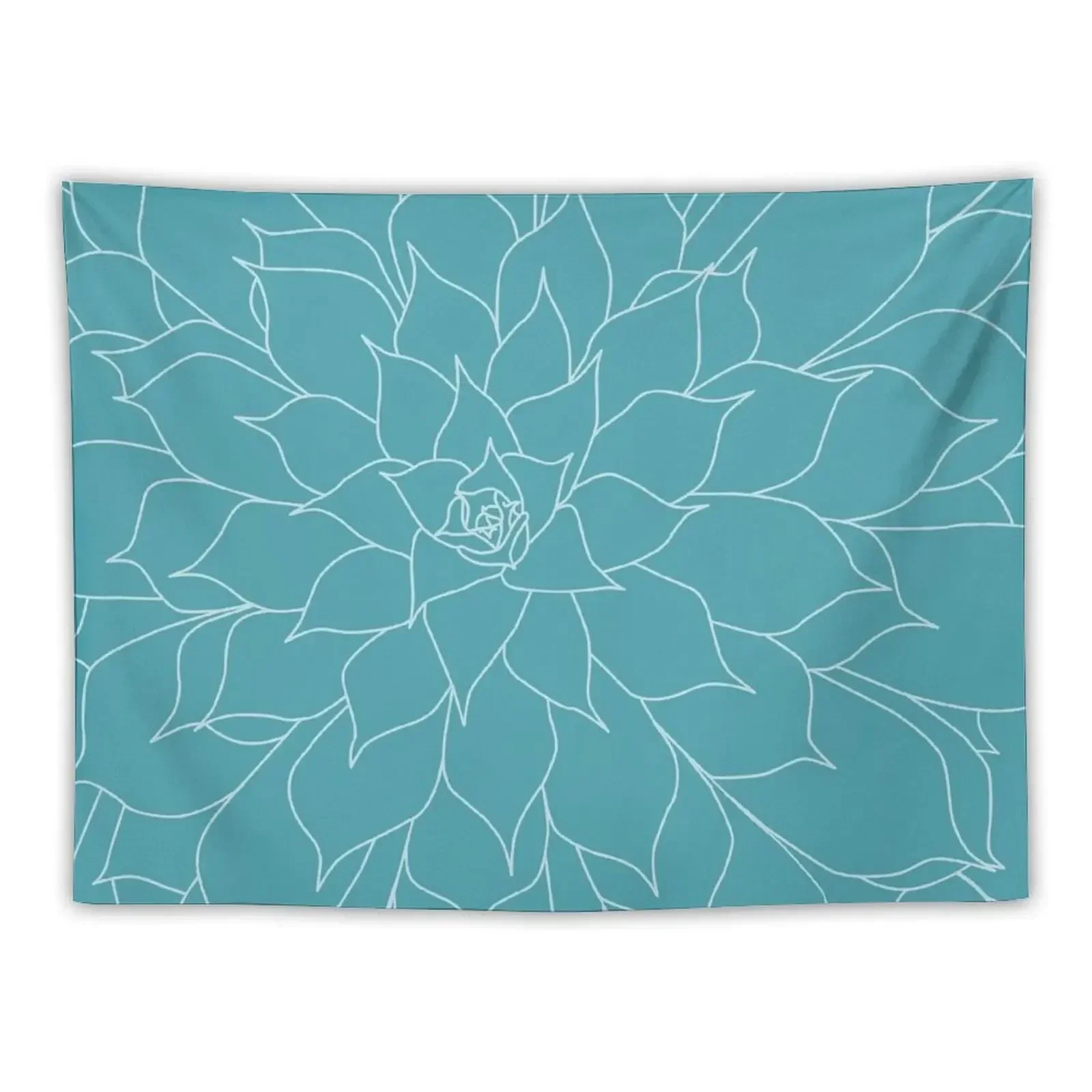 Turquoise Succulent Tapestry Room Decorations Aesthetic Decorations For Your Bedroom Wall Decor Tapestry