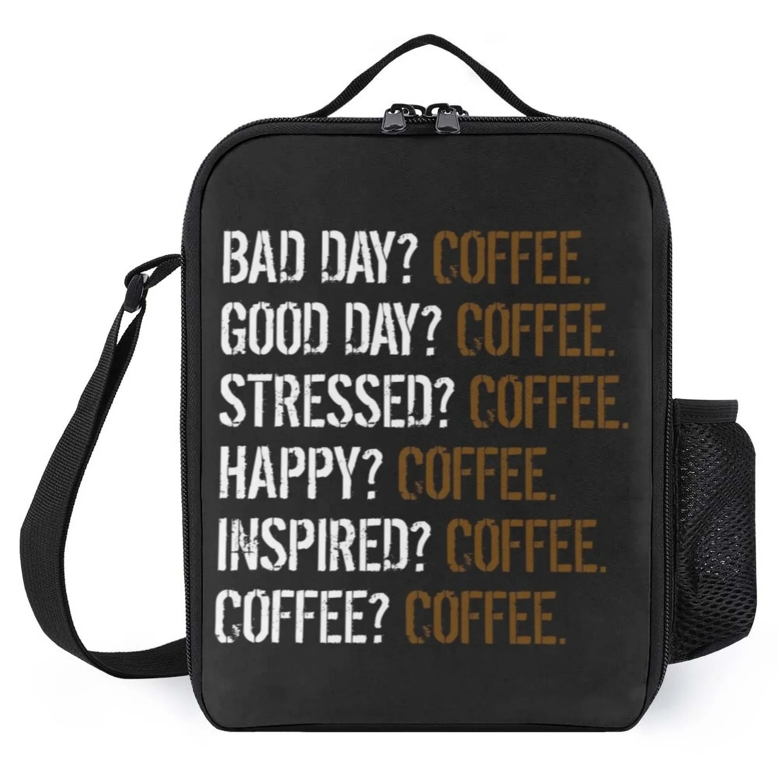 

Забавный любитель кофе Bolsa Termica, холодная сумка с принтом, сумка для обеда, изоляционная сумка для обеда, сумка для ланча