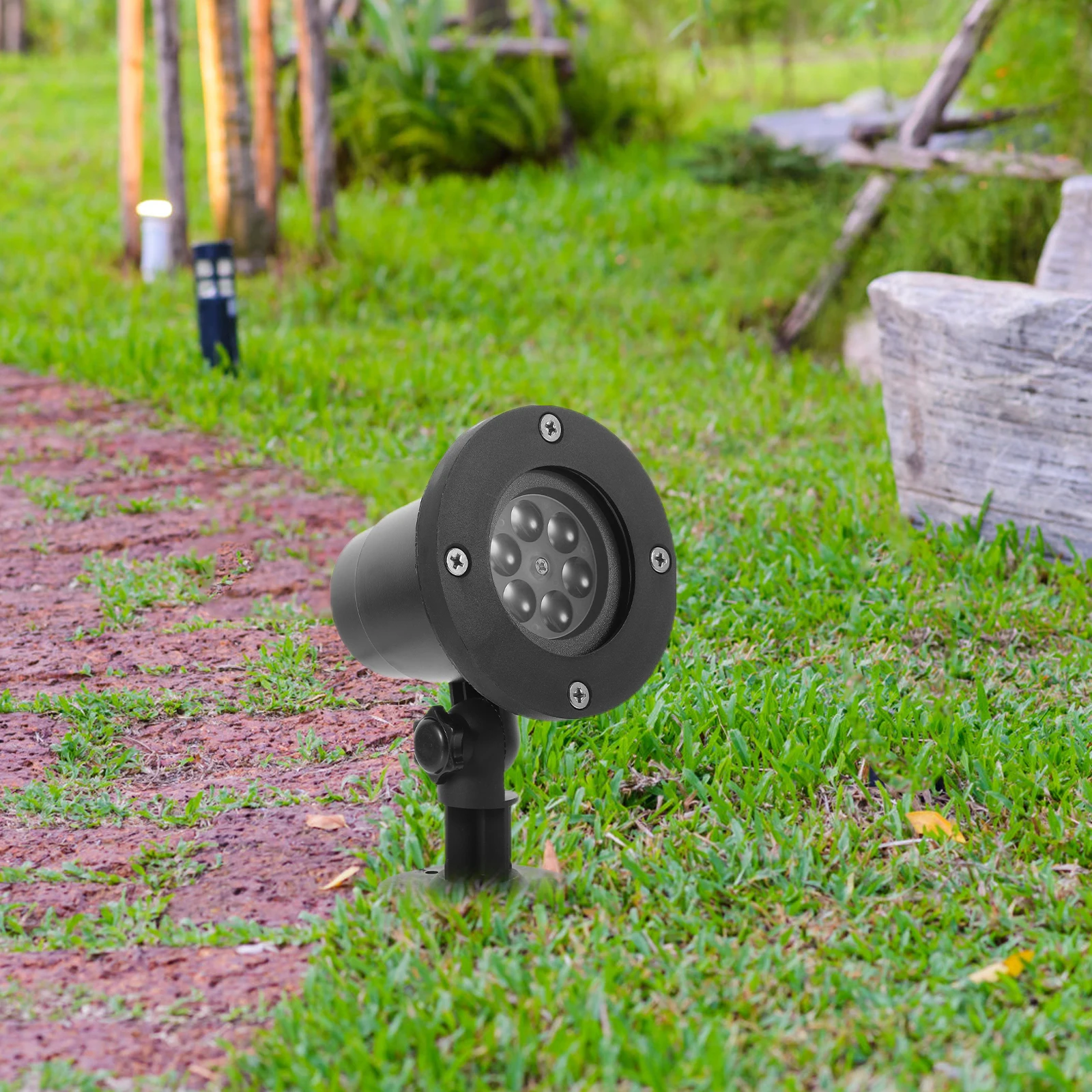 

LED Projector Lamp with Ground Stake Colorful Motion Effects Waterproof Outdoor Indoor Decor for Ktv Bar Wedding Christmas