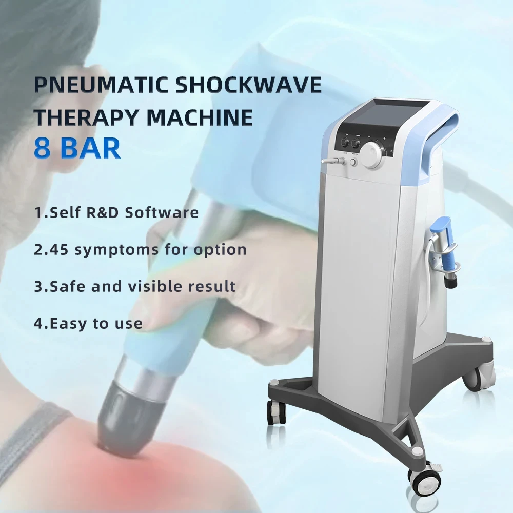 

8 Bar Pneumatic Shockwave Therapy Machine Physiotherapy Shock Wave ED Treatment Pain Relief Massage Shock Wave Therapy Machine