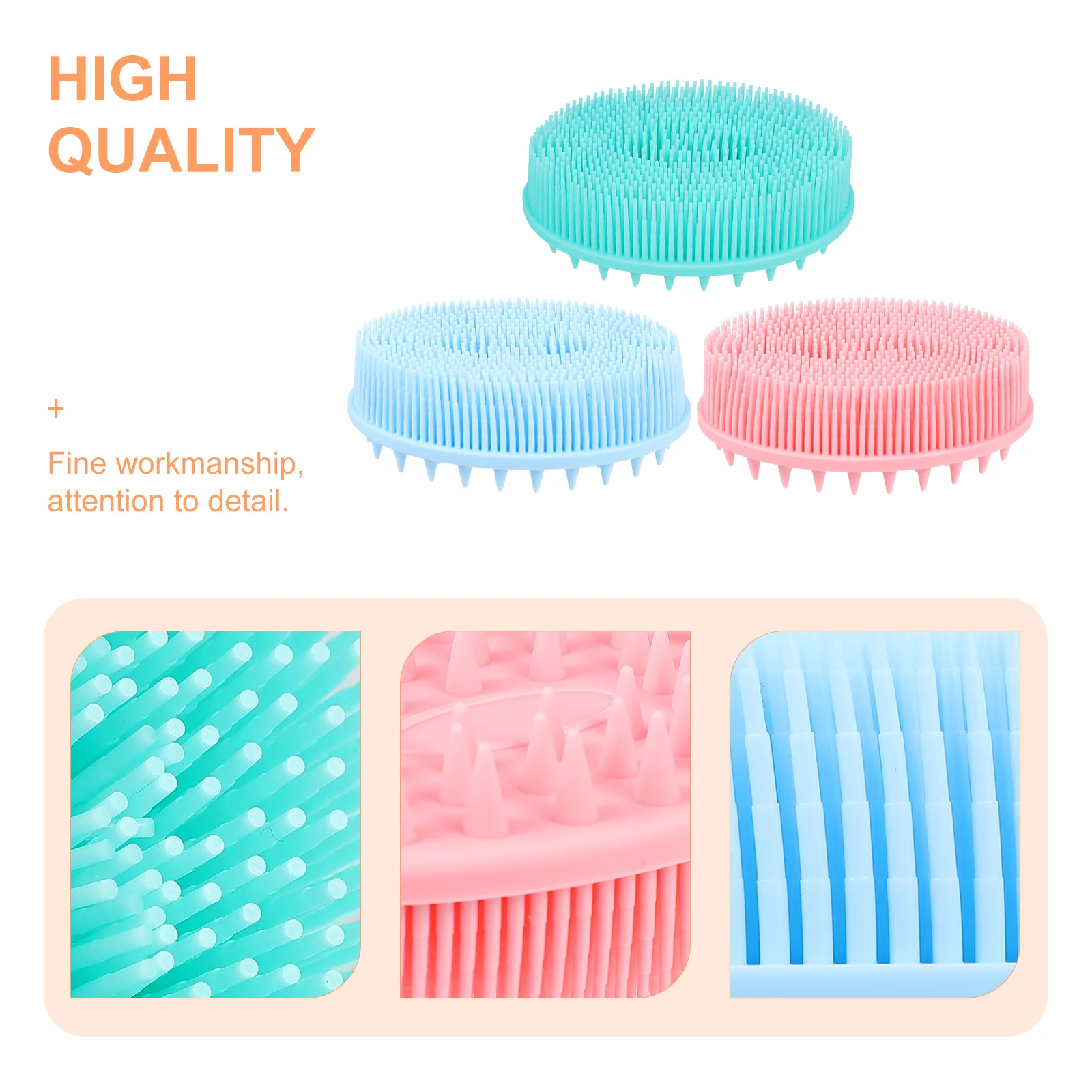 Baby Shampoo Brush Infant Bath Scalp Scrubber Shower Tool Silicone Silica Gel Hair Newborn Tub