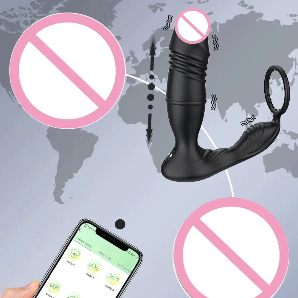 Vibrador Anal y vaginal manos libres, tampón para pene, camillas anales manos libres, herramientas sexuales para hombres y mujeres, miembro ancho Sexual Sesx