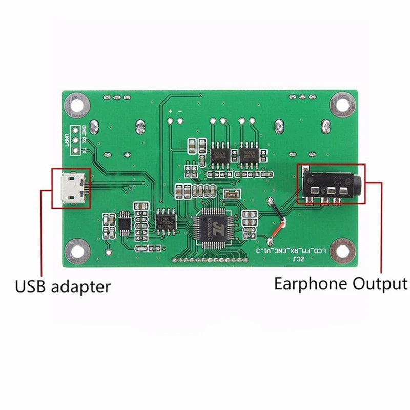 FM 87-108Mhz DSP&PLL LCD Stereo Radio Receiver Module + Serial Control Wireless Audio Campus Broadcast Receiver