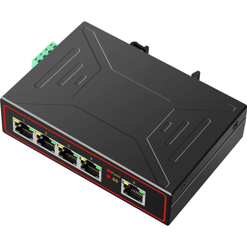 Diewu 5-poorts 10/100/1000 mbps industriële netwerkswitch