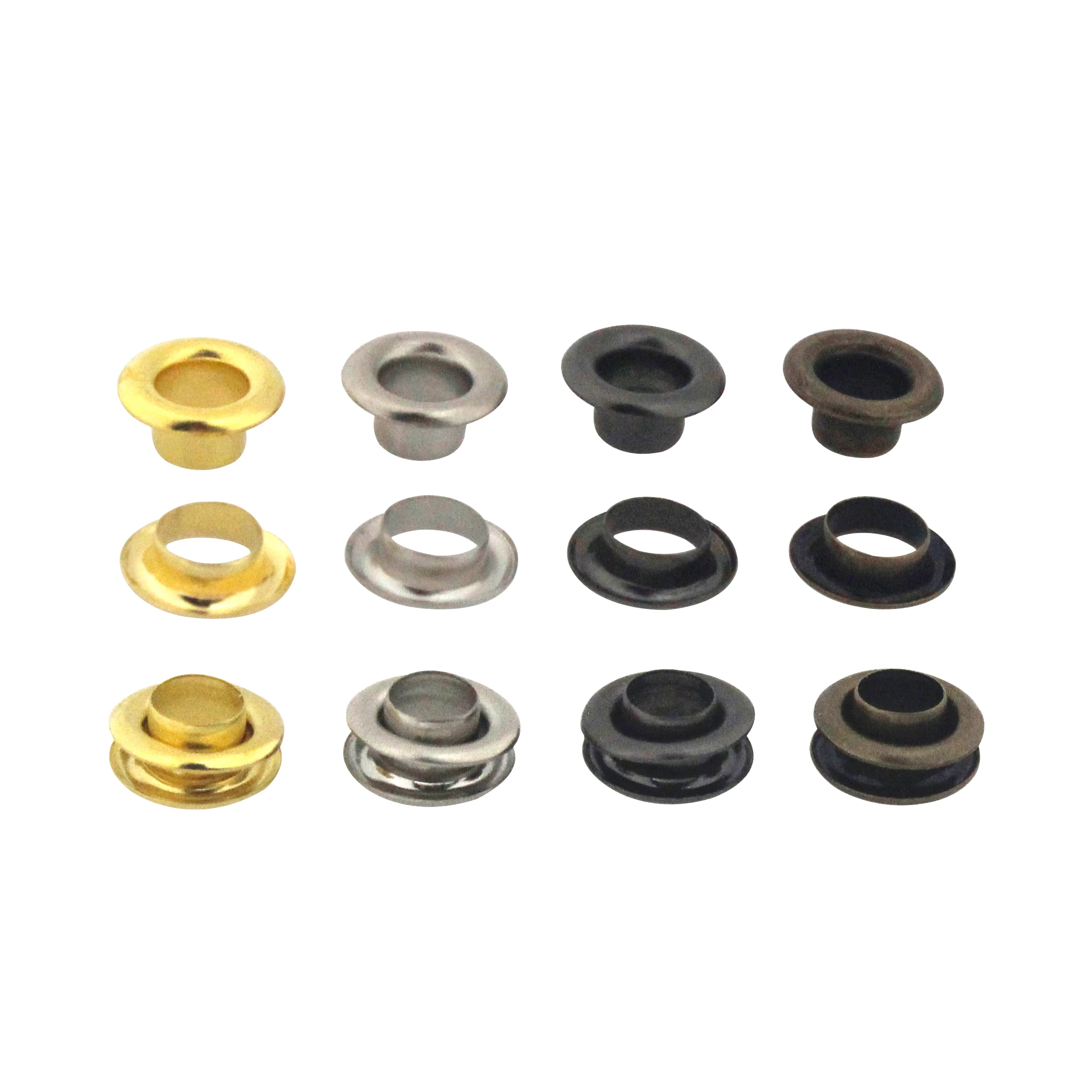 100sets 4mm Brass Double Sided Eyelet with Washer Leather Craft Repair Grommet Round Eye Rings For Shoes Bag Clothing Belt Hat