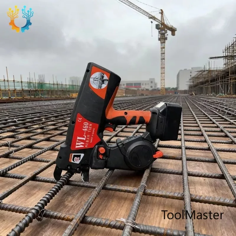 

【2026】WL-460 18V Li-ion Brushless Cordless Automatic Rebar Tying Tool Kit (5.0Ah) 46mm For Tying Diameter 1 Turn Over 4000 Ties/