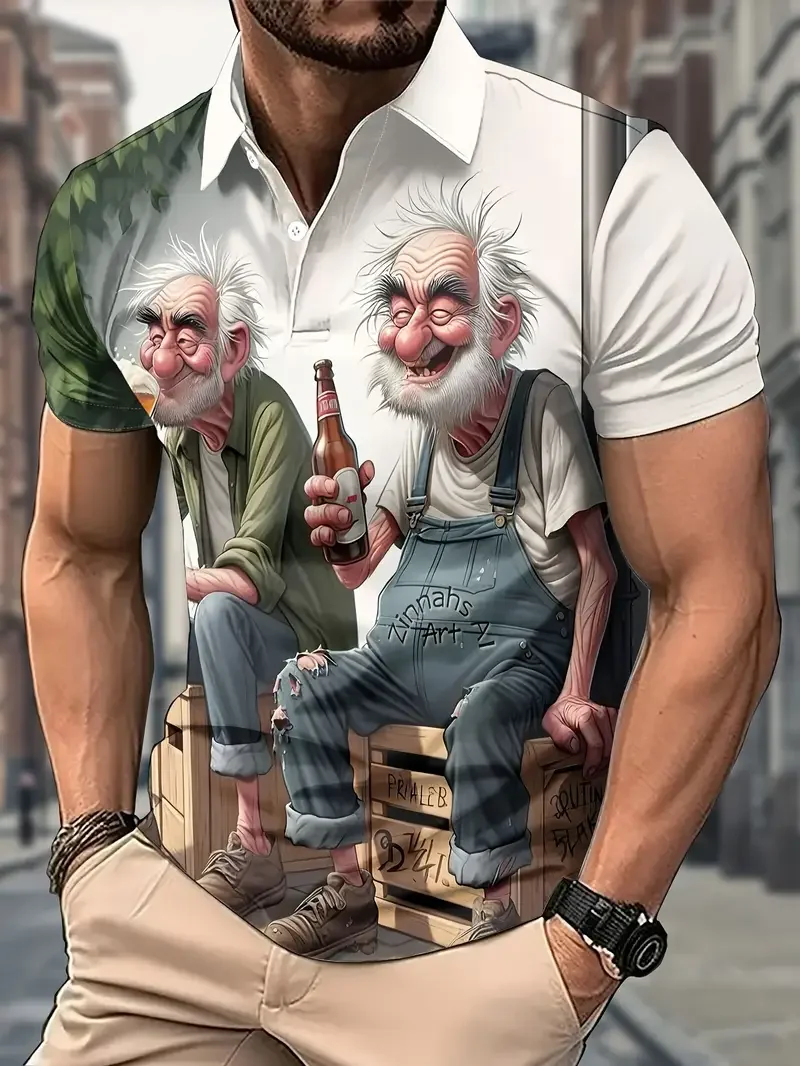 

Funny Pink Flamingo Golf Polo Shirt Man Tropical Golf Polos Mens Polo Shirts 2026 Beach Short Sleeve Button Up Shirt Men Tops