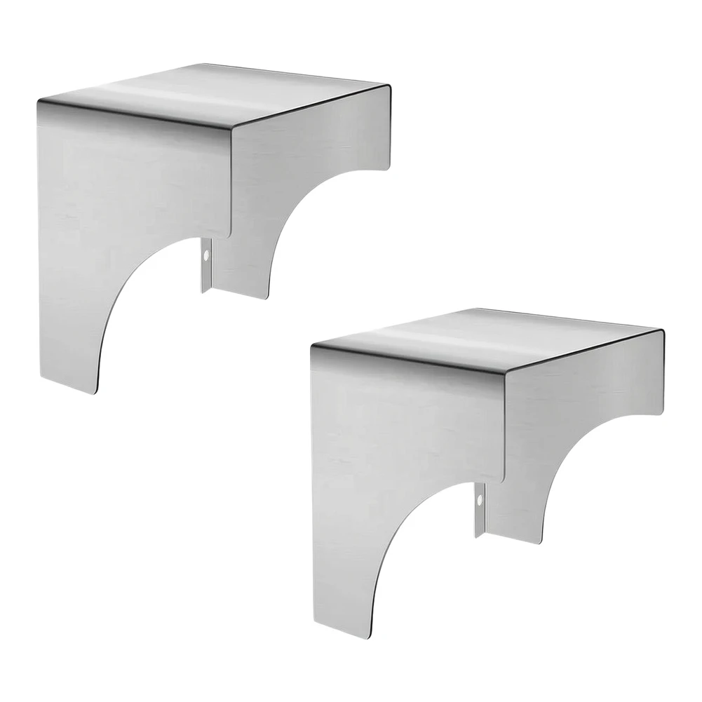 2pcs Stainless Steel Rain Cover for Outdoor Electrical Outlets Bathrooms Garages and Humid Conditions 12.5x12x12cm