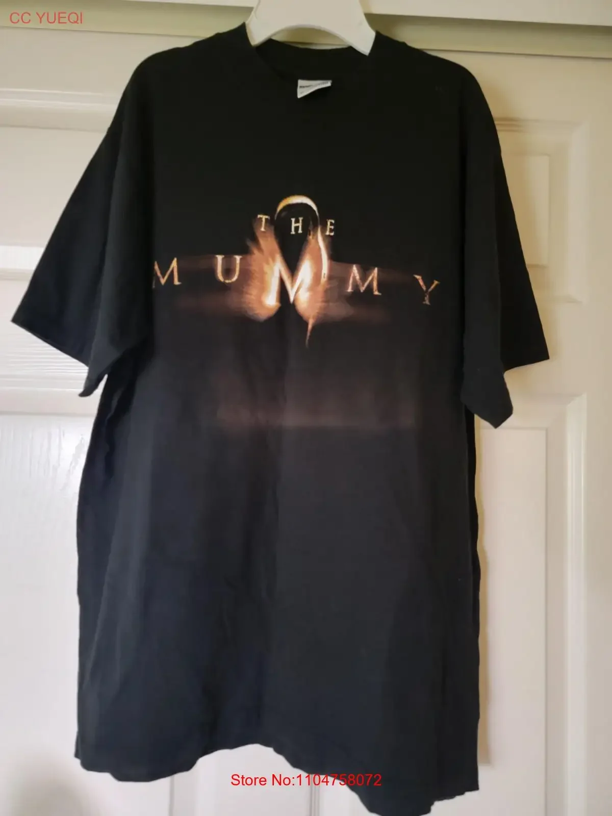 تي شيرت كلاسيكي لفيلم المومياء الترويجي للرجال مقاس متوسط من Jerzees عودة عتيقة مغسولة ومريحة للجنسين قابلة للتنفس كاجوال ناعمة