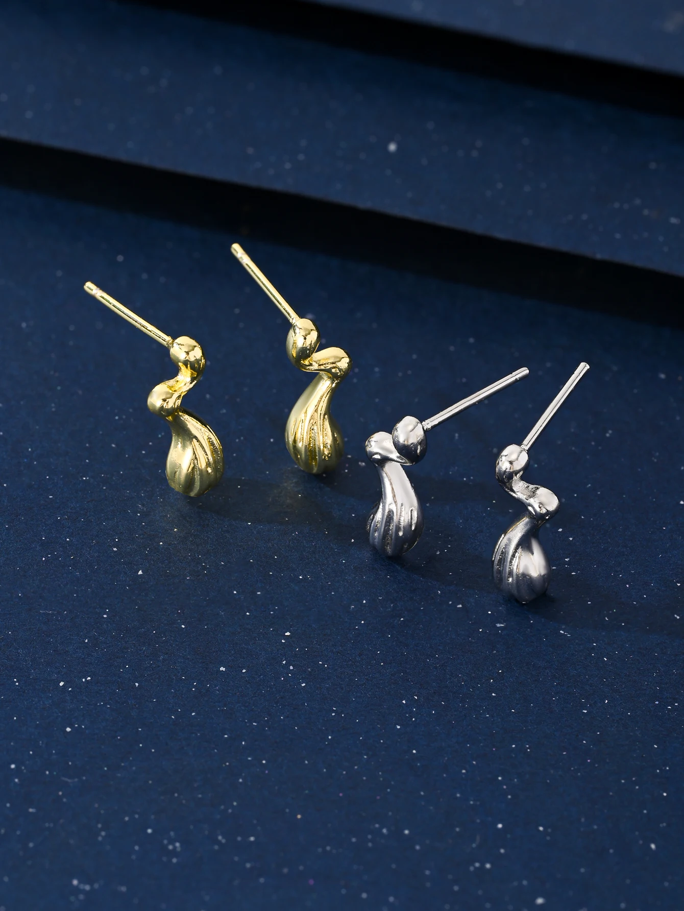 New Hi MAN Niche Light Luxury Earrings - Hot Selling Geometric Irregular Design European American Style Holiday Birthday Present