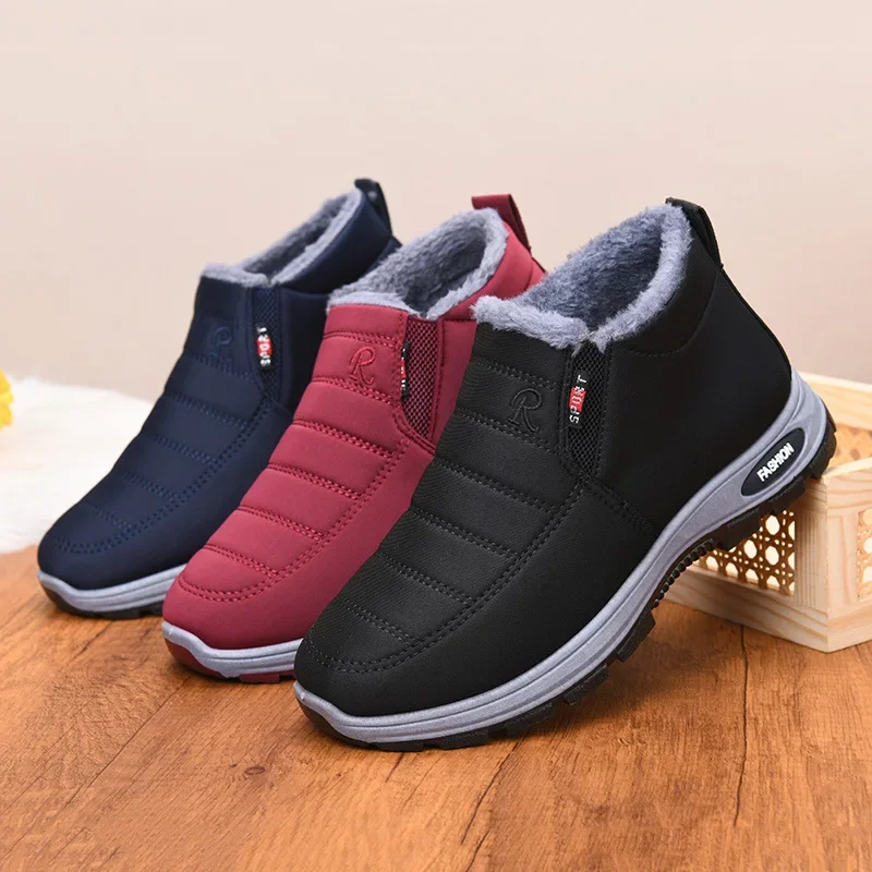 

2025 New Unisex Snow Boots, Warm and Casual, Lightweight Cotton Shoes, Comfortable for Men and Women, Flat Shoes, Plus Size
