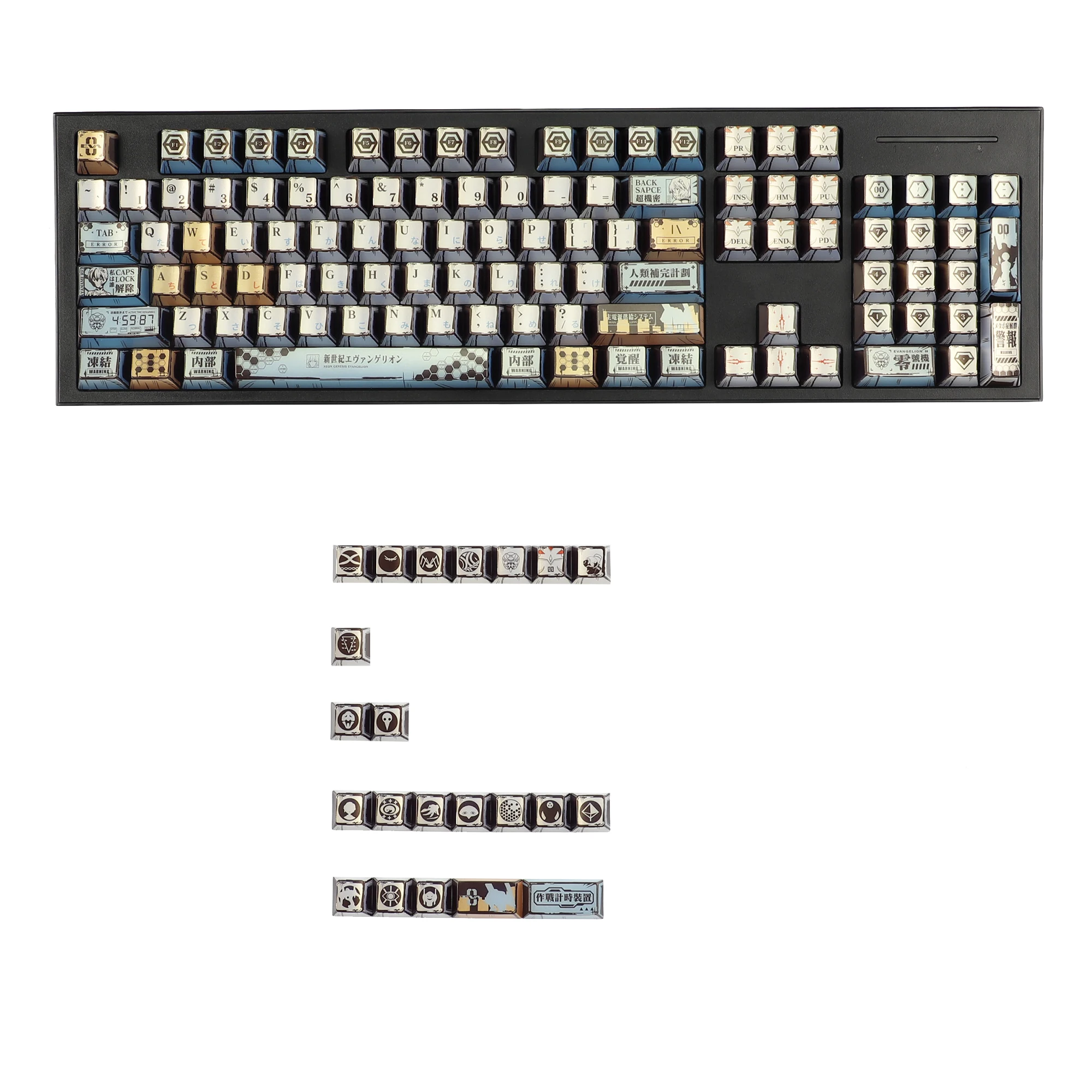 YMDK 126 Keys Retro Pearlescent EVA Metal Wear-Resistant Cherry Profile Dye Sub Keycaps for MX Gaming Mechanical keyboard view 6