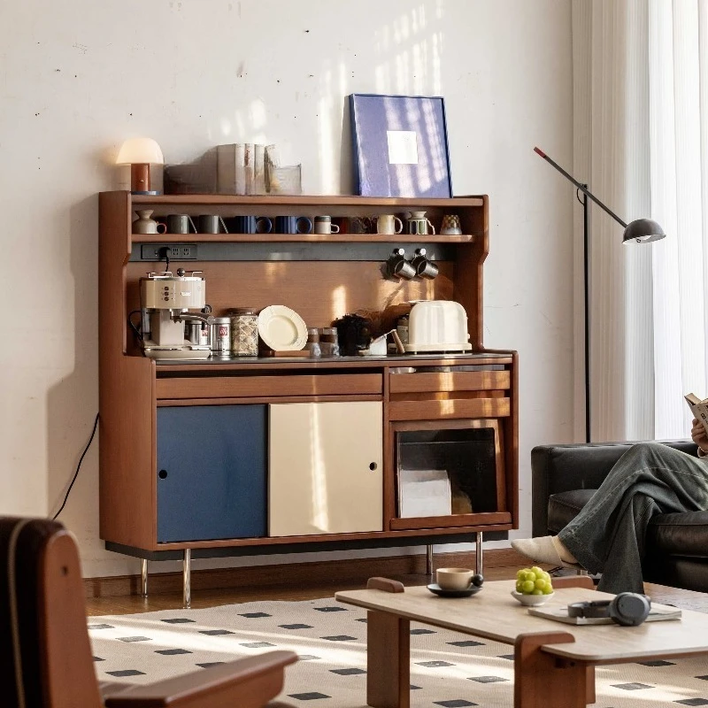 

Antique style solid wood sideboard, wall integrated retro locker, simple slate locker