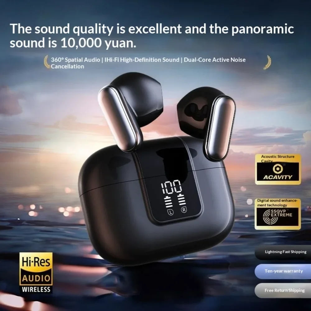 Bluetooth Headphones Leisure Sleep ENC LED Ultra-Long Battery Life Non-In-Ear Imperceptible Wearing Stereo Sound Lightweight Hig