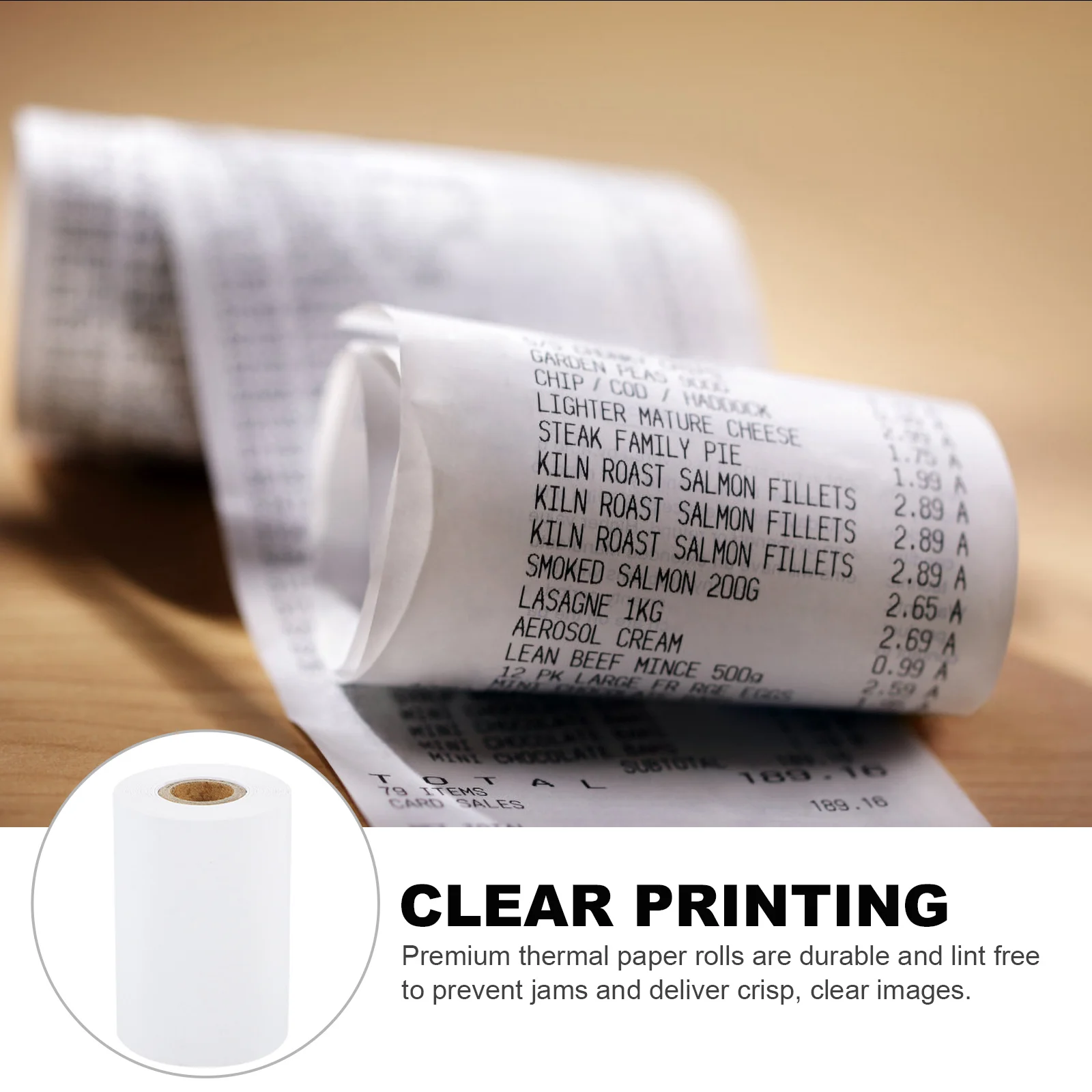 Thermal Paper Roll High-Quality Bond Receipt Paper for Kitchen Pos Machine Non-Fade Clear Print Ideal for Store Office