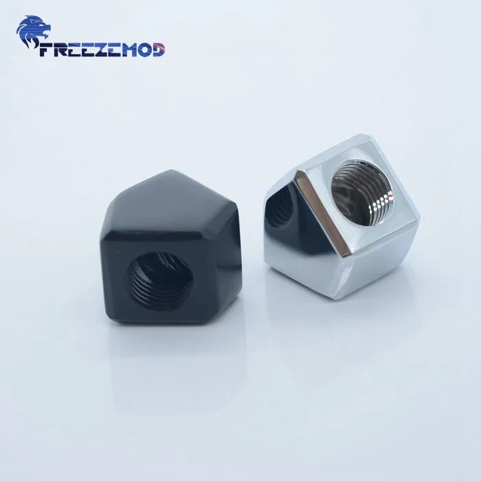 FREEZEMOD Squar Elbow Fitting 45 degree Angle Adapter Double Internal G1/4' External thread MOD Computer water cooler BSNWT-D45