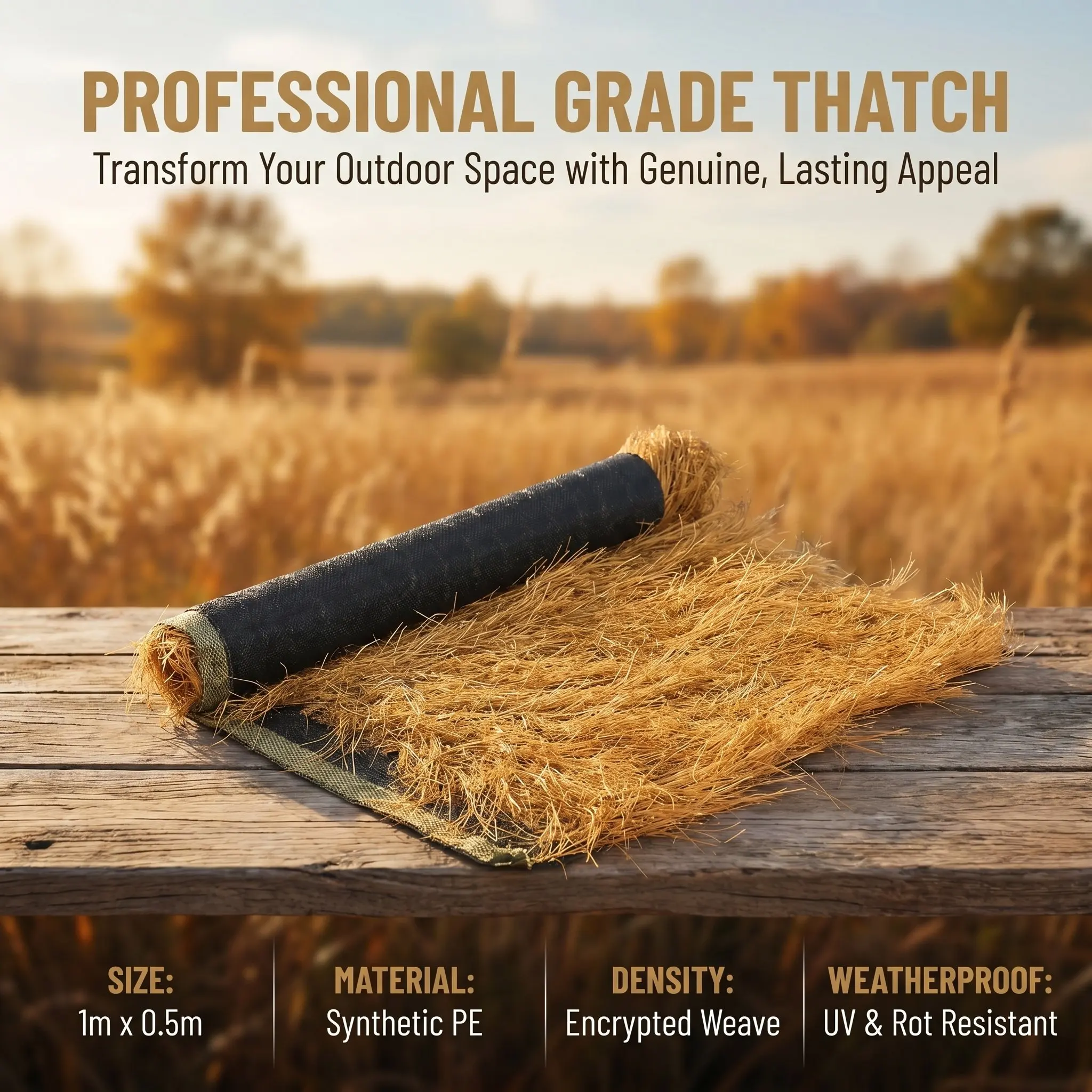 Picture 6: Artificial Roof Thatch Grass Micro Garden Rug Simulated Thatch Roof Shade Thatch Roof ornament Garden Patio Cover Decoration