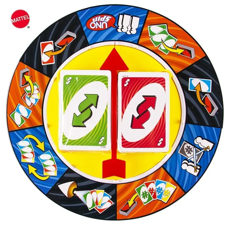 UNO Games SPIN Card Board Game Family Funny Entertainment Poker Playing Cards Toys for Children Birthday Halloween Gifts