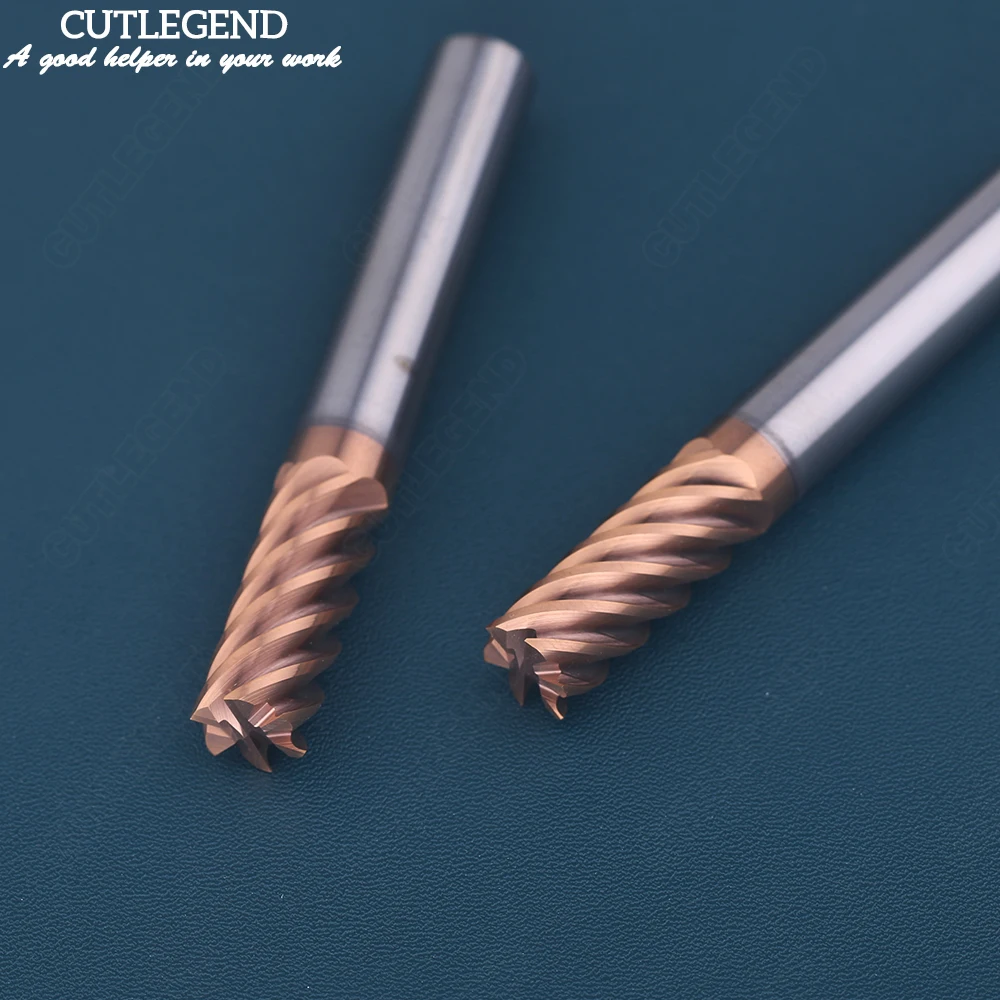 6 Flute HRC65 Carbide Square End Mill Alloy Carbide Milling Tungsten Steel Milling Cutter CNC Cutting Tools For Steel 4 6 8 10mm