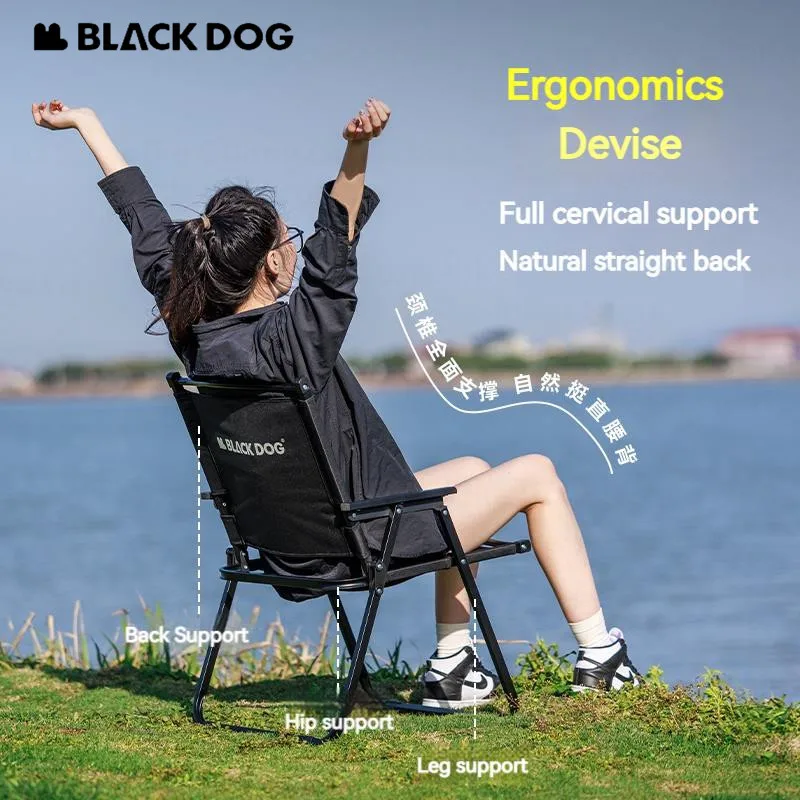 

Naturehike BLACKDOG Camping Chair Portable Kermit Folding Chair for Outdoor Camping Travel Beach Fishing Picnic Ultralight Chair