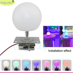 12V luminous colorful LED Arcade Joystick big round joystick 5-pin interface for Subway Parkour children's game console