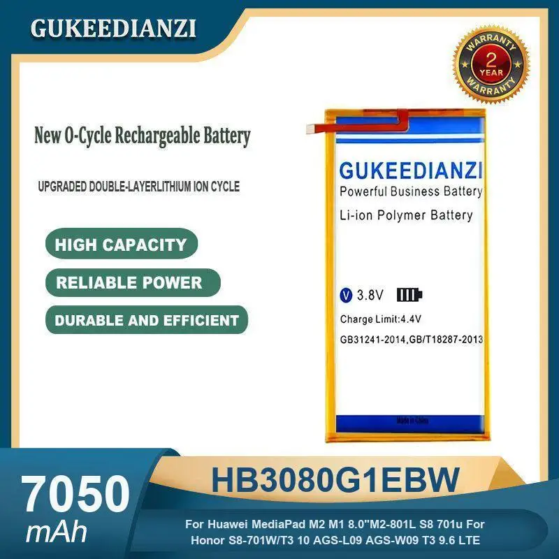 بطارية لهواوي MediaPad M3 M2 M1 X1 X2 S7 11 10 M5 SE BTV-W09 BTV-DL09 M2-801L M2-801W HB2899C0ECW HB3080G1EBW HB26A510EBC #2