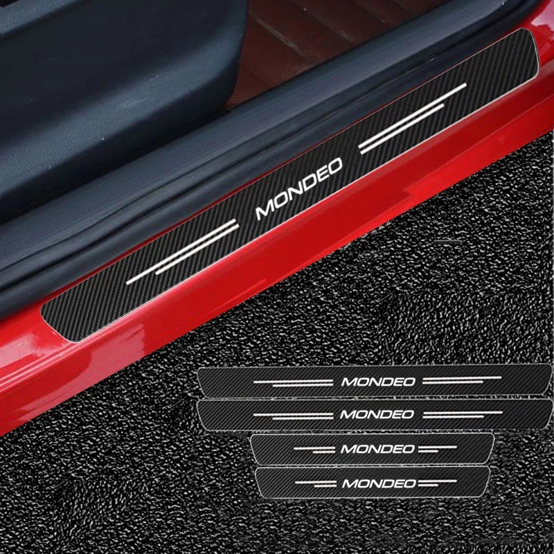 60X7CM Auto Door Sill Protection Tape Carbon Fiber Protector Strip Sticker for Ford Mondeo mk3 mk4 mk5 accessories