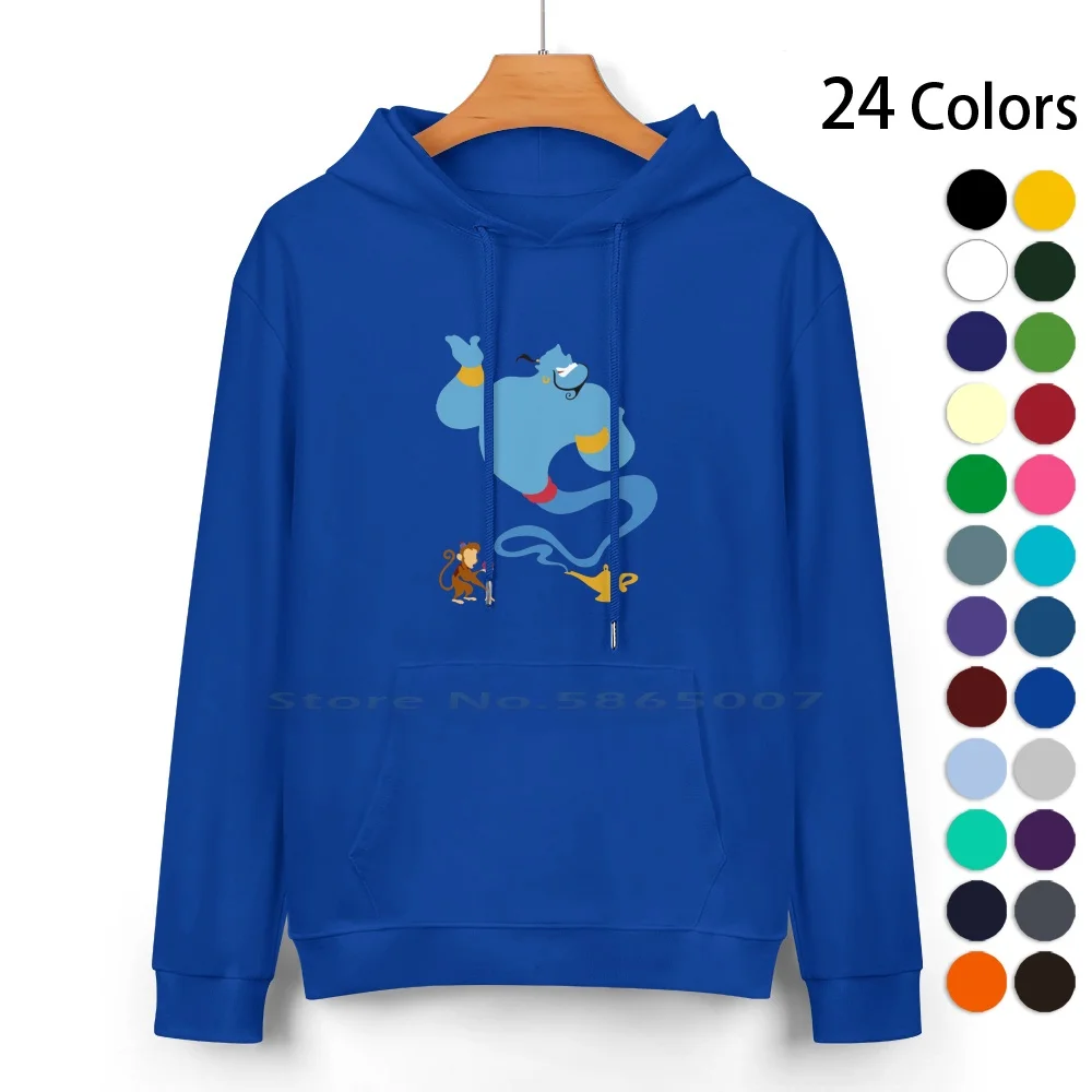 The Magic Of Friends Pure Cotton Hoodie Sweater 24 Colors Genie Apu Aladdin Jasmine Princess Sidekicks Robin Williams Classic